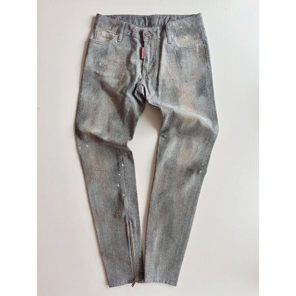 NWOT DSQUARED2 Cool Girl Swarovski Crystal Low Rise Skinny Ankle Jeans, Size 40 - Picture 4 of 16
